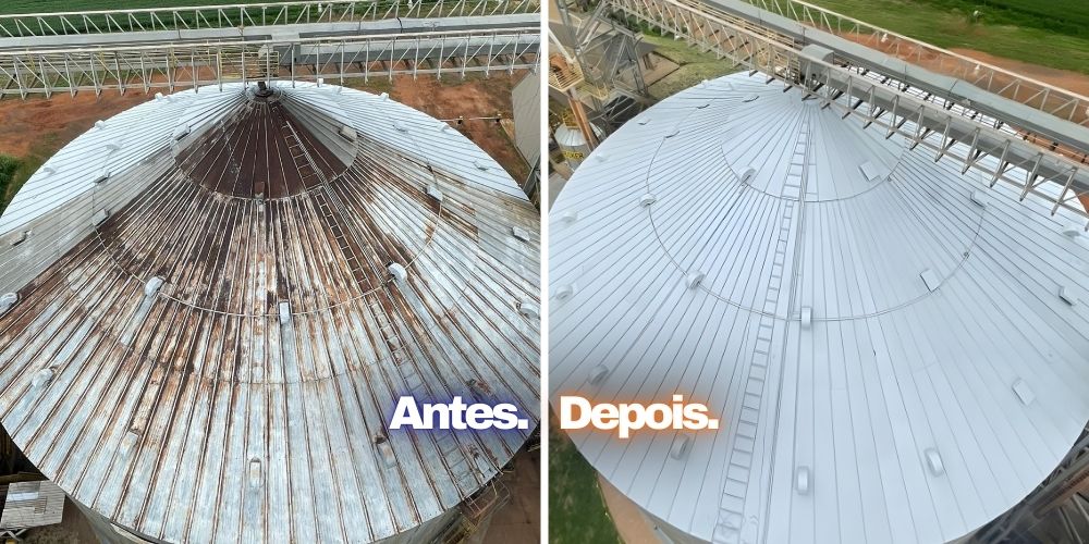Restauração e impermeabilização com borracha líquida em cilos