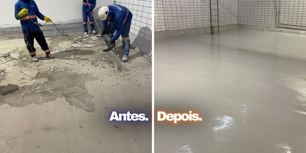 Piso Restaurado e revestido